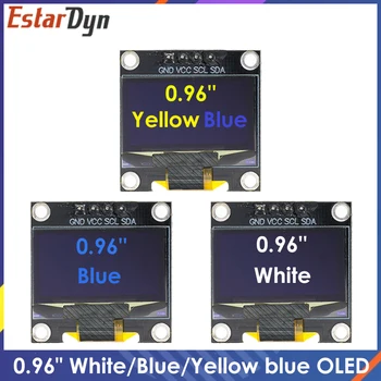 0.96 palcový IIC SPI Sériové 7/4Pin White/Blue/Yellow Modrá/Žltá OLED Displej Modul SSD1306 12864 LCD Displej Rada pre Arduino