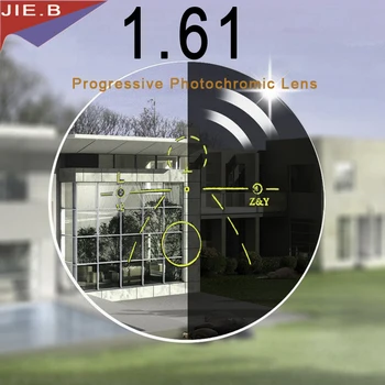1.61 Photogray Photobrown Netradičné Viacerých Kontaktných Progresívne Photochromic Objektív Prispôsobený Krátkozrakosť alebo Čítanie Objektív Vidieť Ďaleko a Blízko