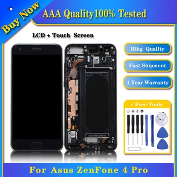 100% Testované OEM LCD Displej pre ASUS ZenFone 4 Pro / ZS551KL Digitalizátorom. Plný Montáž Telefónne Časti s Rámom（Black)