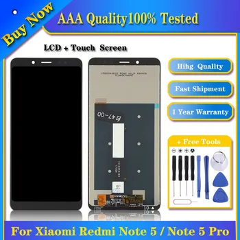 100% Testované TFT LCD Displej pre Xiao Redmi Poznámka 5 / Poznámka 5 Pro s Digitalizátorom. Plný Montáž Dotykovej Obrazovky Náhradné