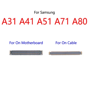 2 KS/Veľa Pre Samsung Galaxy A31 A315F A41 A51 A515F A71 A80 LCD Displej FPC Port Konektor Na Doske / Flex Kábel