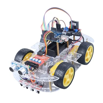 2022 Nové 4WD Sledovania Prekážkou Vyhýbanie Inteligentný Robot Súpravy do Auta Dary Vzdelávacie Robot Auta IDE C++ Program, Robotická Starter Kit