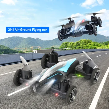 2v1 Dron Vzduch-Zem Lietajúce Auto 2.4 G Duálny Režim Racing Mini Drone Profesionálne RC Obojživelné Vozidlo Quadcopter Hučí Deti Hračky