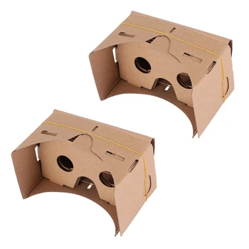 2X 6 Palcový DIY 3D VR Virtuálnej Reality Okuliare Sololitu Pre Google Kartón