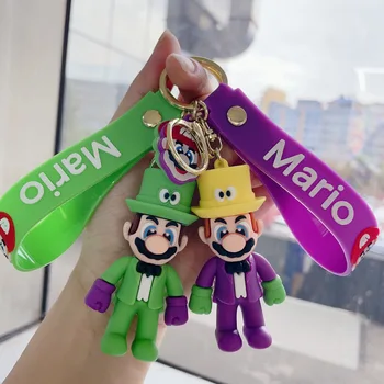 3D Nové Kreatívne Super Mario Bábika Keychain Roztomilá Bábika Batoh Prívesok Mobile Prívesok Vynikajúci Darček