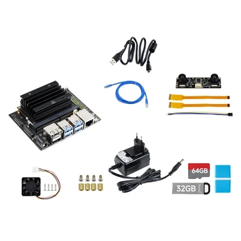 4GB+16 GB EMMC Developer Kit pre Jetson Nano s Jetson Nano Základné Dosky+Chladič+IMX219 Kamera+Ventilátor+USB Kábel (EÚ Zástrčky)