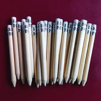 50Pcs Dreva Krátke Písomné Ceruzky Deti Mini Batoľa Ceruzky Písanie, Vypracovanie Golf Vymazateľné Trojuholníkové Kreslenie Nástrojom Pero