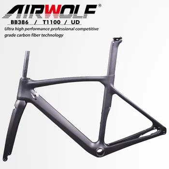 AIRWOLF T1100 Cestnej Carbon bike Rám 142*12mm BB386 Uhlíka Kotúčové Brzdy Frameset 2 ročná záruka