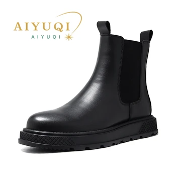 AIYUQI Chelsea Boots Mužov Britský Štýl 2023 Jeseň Nových Non-slip Mužov Motocykel, Topánky, Módne pánske Členkové Topánky