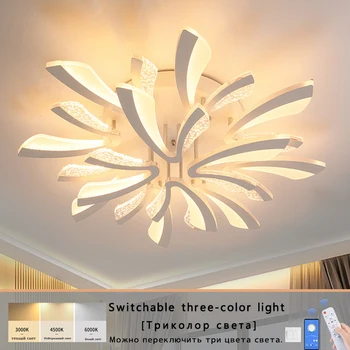 Akryl Nové Moderné LED Stropné Svetlá Obývacia Jedáleň, Kuchyne, Spálne, Interiérové Svietidlá Svietidlá S Diaľkovým AC 90-260V