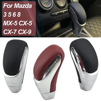 Automatické Auto Prevodovka Rukoväte Radenie Gombík Držať Páčku Hlavu na Mazda 3 5 6 8 pre MX-5, pre CX-5 CX-7 A CX-9 pravej Kože