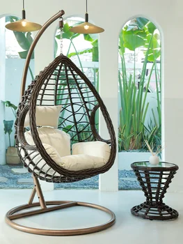 Balkón závesné kreslo domov spálňa ratan stoličky hojdacia sieť chryzantéma jeden voľný čas stolička swing indoor