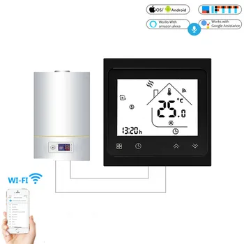 BHT-002 Tuya Wifi Smart Plynový Kotol Termostat 3A Teplota APLIKÁCIU Diaľkové Ovládanie pre Vodu/plynový kotol Pracovať s Alexa Domovská stránka Google