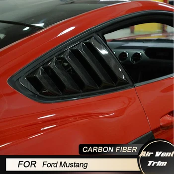 Bočné Okná Žalúzie Zahŕňa Trim Grily na Ford Mustang GT Coupe 2-Dverové 2015-2017 Auto Zadné Okno Otvory Výbava Uhlíkových Vlákien