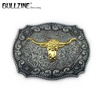 Bullzine pekné bull hlavu pracky pásu so zlatom a cín dokončiť FP-03522 vhodné pre 4cm, šírka pásu
