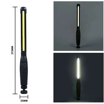COB LED Baterka Magnetické Pracovné Svetlo USB Nabíjateľné Baterky Háčik Prenosné Svietidlo Kontrolné Svetlo Kempovanie Automobilov Opravy Lampa