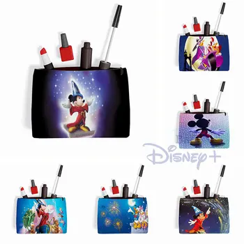 Disney Mickey Minnie Make-Up Taška Dievča Cartoon Mini Mince Peňaženky Spojka Ženy Cestovanie Plátno Skladovanie Kozmetické Tašky Obliekanie Prípade