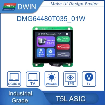 DWIN 3.5 Palce, 640*480 pixelov Inustrial&Lekárske Triedy UART Sériový HMI IPS LCD Displej TTL/RS232/RS485 S Konformné Povlak