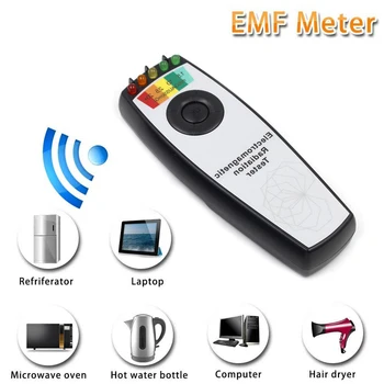 Elektromagnetické Pole EMF Gauss Meter Ghost Lov Detektor Prenosné EMP Magnetické Pole Detektora 5 LED Gauss Meter