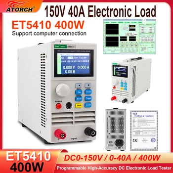 ET5410 minimálne napätie 150 40A DC Elektronické Load Tester Programovateľné Vysoká Presnosť Rozlíšenie Auto Battary teploty Kapacita Monitor Nástroje