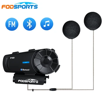Fodsports FX8 Prilba Bluetooth Headset Intenna FM Rádio Intercomunicador Moto 8Riders Intercom Motocykel fone sem fio bluetooth