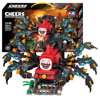 Hrôzy Hra Spider Vlak Choo-Chooed Charles MOC Stavebné Bloky Zvieracích Postáv Monster Tehly Hračky Pre Deti Narodeninám