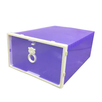 J2698 Posuvné Dvere Plastové Pribrala Transparentné Topánky Box Kombinácia Zásuviek A Skladovanie Zásob
