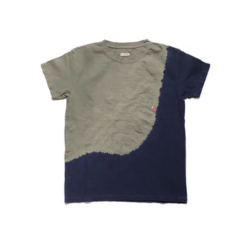 KAPITAL 22SS Letné Japonské Módne Batik Horolezectvo Výšivky Bicolor Tlač Mužov A Žien Voľné T-shirt