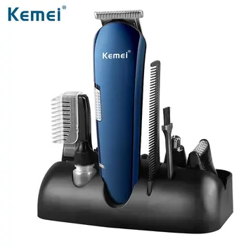 Kemei KM-550 Multi-in-one Hair Clipper Holiaci strojček Nos, Ucho Zastrihávač Obočia Štyri Hlavy USB Nabíjateľné Vlasy, Fúzy Elektrické Účes