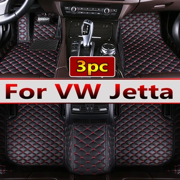 Kožené Auto Podlahové Rohože Pre VW Volkswagen Jetta Vento A7 2019 2020 2021 2022 2023 Kožené Auto Matt Častí Interiéru Auto Príslušenstvo