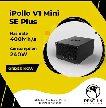 Kúpiť 2 dostanete 1 zdarma IPollo V1 Mini Se Plus 400MH/s 240W 6 G Wi-Fi ATĎ Baník