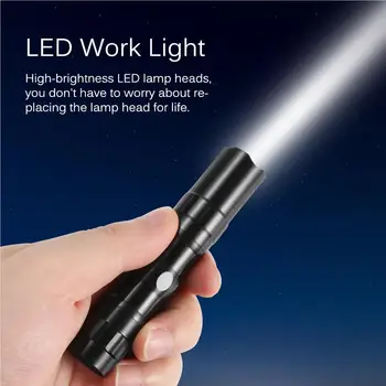 LED Mini Vodotesný, Baterka Hliníkovej Zliatiny Batérie Powered Penlight Pochodeň Pracovná Lampa Cestovné Núdzové Núdzové