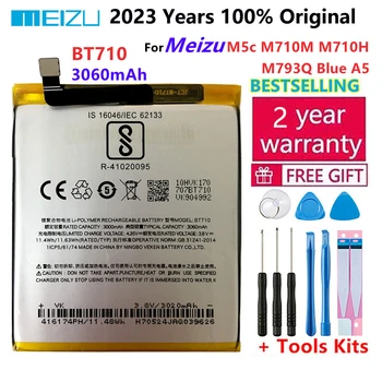 Meizu 100% Originálne 3060mAh BT710 Batérie Pre Meizu M5c M710M M710H M793Q Modrá A5 Telefón Kvalitné Batérie+Sledovacie Číslo