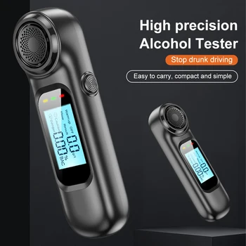 Non-Kontakt Prenosné Breathalyzer Vysokou Presnosťou Alkohol Tester Nabíjateľná Digitálny LCD Displej s Dych Tester s Light & Sound