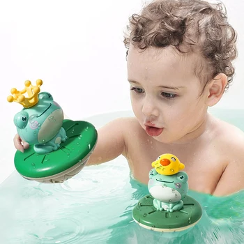 Nové Baby Kúpeľ Hračky, Elektrické Striekajúcej Vode Plávajúce Otáčania Žaba Postrekovač Sprcha Hry Pre Deti, Dieťa Darčeky Plávanie Kúpeľňa