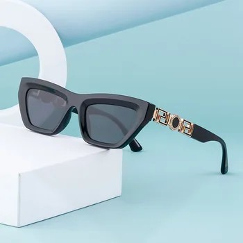 Nové Námestie Slnečné Okuliare Žena Black Cat Eye Značky Dizajnér Slnečné Okuliare Žena Cestovať Ovládač Gradient Módne Oculos De Sol