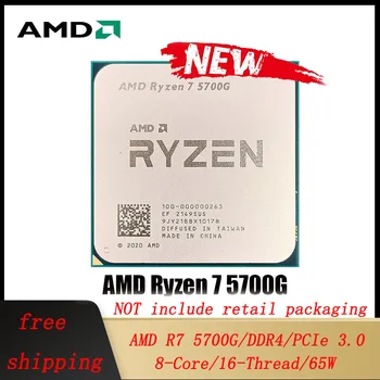 NOVÉ procesory AMD Ryzen 7 5700G CPU R7 5700G 8-Core 16-Niť L3=16M 100-000000263 Zásuvky AM4 3.8 GHz 65W PCIe 3.0 DDR4 Bez Ventilátora