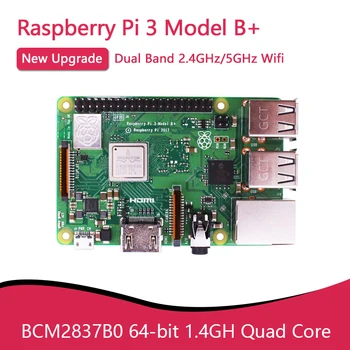 Nový, Originálny Raspberry Pi 3 Model B+ 3B Plus BCM2837 1.4 GHz s 2.4 G & 5G WIFI 4.2 Bluetooth a PoE