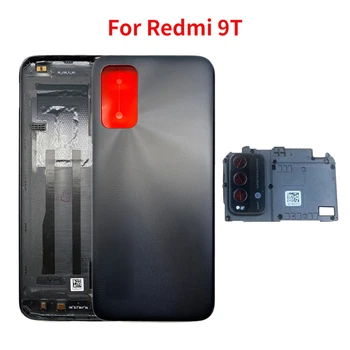 Nový Zadný Kryt Pre Xiao Redmi 9T Kryt Batérie Zadné Dvere Bývanie Prípade Fotoaparát Rám objektív+Bočné Tlačidlá Náhradné Diely