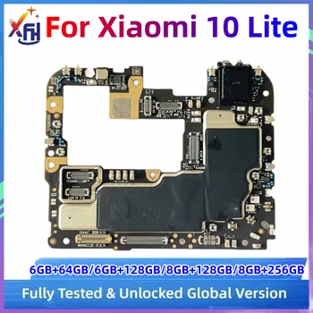 Odomknutý, Originál základná Doska Pre Xiao Mi 10 Lite 10Lite Hlavný Okruh Logika Doske Doske s Google Playstore Nainštalovaný