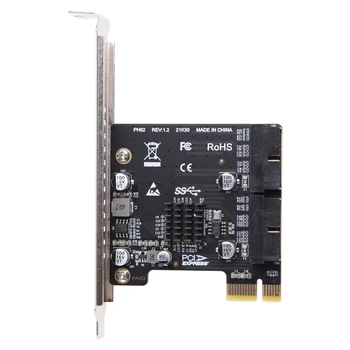 PCI-E 2-Port USB Adaptér Super Rýchly PCI pre EXPRESS Rozširujúca Karta s Vnútorným 19/20 Pin Konektor pre Windows
