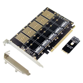 PCIe 5-Port M2 Tlačidlo B SATA3.0 Rozširujúca karta SSD JMB585 PCIe SATA M. 2 NVME PCIe 5 bkey M. 2 Converter Karty