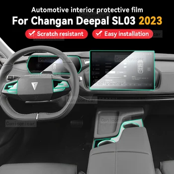 Pre Changan Deepal SL03 2023 Interiéru Vozidla Prevodovka Panel Anti-Scratch Ochranné Transparentné TPU Kryt Film Príslušenstvo Nálepky