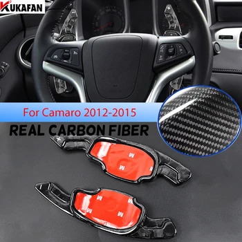 Pre Chevrolet Camaro 2012-2015 Reálne Uhlíkových Vlákien Kované Uhlíkovej Volant Shift Pádla Interiéru Vozidla Výbava