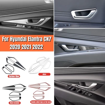 Pre Hyundai Elantra CN7 2020 2021 2022 Doplnky z Nerezovej ocele Styling Auto vnútorné dvere Miska chránič rám, Kryt Trim 4pcs