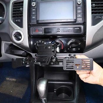 Pre Toyota Tacoma 2011-2014 Auto stredovej Konzoly Multi-funkčný Držiak Telefónu Dialóg Navigačné Rádio Držiteľ Zliatiny/Uhlíkovej Ocele