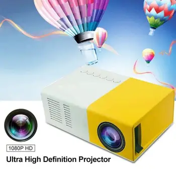 Prenosný Projektor 3D Hd Led Domáce Kino Kino kompatibilný s HDMI Usb Audio Projektor Yg300 Mini Projektor