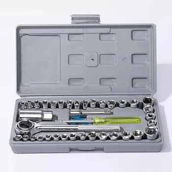 Pätica Kľúča Automotive Údržby Toolbox Zmes Nástroj Nastaviť Ratchet Mechanické Momentový Kľúč Automobilový Hardvérové Produkty