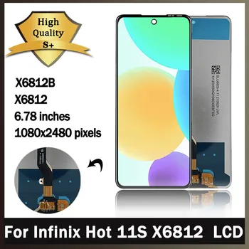 Pôvodný Pre Infinix Hot 11s X6812 Displej Dotykovej Obrazovky Montáž Digitalizátorom. Pre Infinix Hot 11s NFC X6812B LCD Náhradné Diely