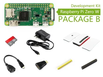 Raspberry Pi Nula W Package B Basic Development Kit Micro SD Kariet, Napájací Adaptér, Úradný Prípade, a Základné Komponenty
